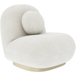 Privatefloor - fauteuil tapiss en tissu boucl - larry blanc