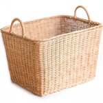 Privatefloor - panier en rotin avec poign�es - 45x35cm - luisa naturel