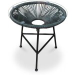 Table de jardin - table d'appoint - acapulco noir
