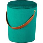 Priya - pouf avec coffre et lani�re vert