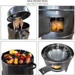 Pro et discount - barbecue fumoir grill � charbon de bois bbq avec thermom�tre