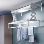 Pro, tendoir  linge de plafond ou mur chauffant, tendoir lectrique tlcommand en aluminium et acier, ...