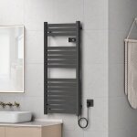 Pro. tec - sche - serviettes lectrique ringebu avec radiateur 120 x 50 cm 500w noir