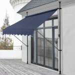 Pro. tec - store banne t�l�scopique acier polyester 150 x 120 x 220 - 309 cm bleu fonc� [ ]