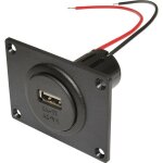 Prise d'alimentation usb encastrable avec plaque de montage charge de courant max=3 a convient pour (dtails) ...