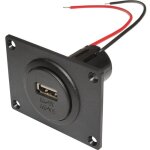 Prise d'alimentation usb encastrable avec plaque de montage charge de courant max=3 a convient pour (dtails) ...