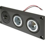 Prise de courant int�gr�e avec prise usb - c / a double + 2 prises de courant charge de courant max=20 ...
