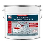 Procom ? peinture r�sine d'�tanch�it� toiture 10l ? haute �lasticit� ? r�pare fissures et tuiles ? r�sistante ...