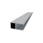 Profil bordure monobloc (en u) - toiture polycarbonate - coloris - aluminium, epaisseur - 10 mm, longueur ...