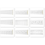 Profil plat de 2 m s�rie 1 - moulure en stuc pu � motifs, r�sistant aux chocs - perfect ac: ac204 - 44x18mm ...