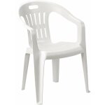 Progarden - piiona pionnable de chaise en r�sine ext�rieure white - white