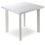 Progarden - table carr�e pour l'ext�rieur. couleur: blanc 80x75x72cm ipae