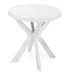 Progarden ? table de jardin ronde en r�sine 100% recyclable ? 70 cm ? r�sistante aux intemp�ries et moisissure ...