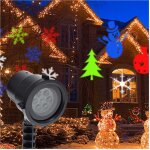 Projecteur laser led rgb de noël pour jeux de lumière en extérieur, motifs de noël Projecteur laser led rgb de noël pour jeux de lumière en extérieur, motifs de noël