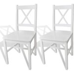 The living store chaises à manger lot de 2 blanc bois de pin - chaise de salle à manger - chaises de ... The living store chaises à manger lot de 2 blanc bois de pin - chaise de salle à manger - chaises de ...