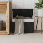 Prolenta premium - furniture limited - panier  linge avec couvercle noir 55, 5x35x34