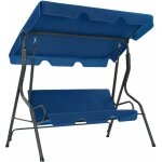 Prolenta premium - inlife balancelle de jardin bleu fonc 170 x 110 x 153 cm tissu