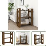 Prolenta premium - the living store bibliothèque / cloison marron miel 80x35x91 cm bois massif - bibliothèque ... Prolenta premium - the living store bibliothèque / cloison marron miel 80x35x91 cm bois massif - bibliothèque ...
