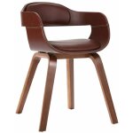 Prolenta premium - the living store chaise  manger marron bois courb et similicuir - chaises de salle ...