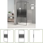 Prolenta premium - the living store paroi de douche noir 90x195 cm verre esg transparent - mur de douche ...