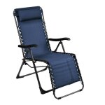 Proloisirs - fauteuil de jardin relax pliant neo - graphite / bleu 88 x 112 x 64 cm