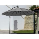 Proloisirs - parasol dport pagode - diamtre 300 cm - aluminium - toile grise
