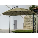 Proloisirs - parasol dport pagode - diamtre 300 cm - aluminium - toile taupe