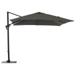 Proloisirs - parasol déporté roma - 300 x 400 cm - aluminium - toile grise Proloisirs - parasol déporté roma - 300 x 400 cm - aluminium - toile grise