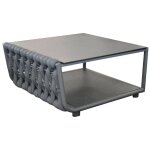 Table basse de jardin rectangulaire hug alu tresse / veree + ceramique - anthracite - proloisirs Table basse de jardin rectangulaire hug alu tresse / veree + ceramique - anthracite - proloisirs