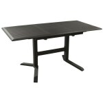 Proloisirs - table de jardin rectangulaire extensible sotta en aluminium - graphite 110 / 150 cm Proloisirs - table de jardin rectangulaire extensible sotta en aluminium - graphite 110 / 150 cm