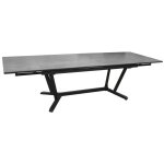 Proloisirs table de jardin vita graphite / lucca en aluminium 180 / 230 / 280 x100 cm - plateau kedra ... Proloisirs table de jardin vita graphite / lucca en aluminium 180 / 230 / 280 x100 cm - plateau kedra ...