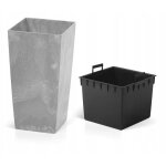 Prosperplast - grand pot de fleurs effet urbi durs225e avec insert bton