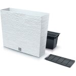 Pot de fleurs avec reserve deau 12 l blanc - furu