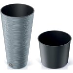 Prosperplast - pot de fleurs rond furu slim dfrh300, 30 x 58 cm, couleur bton