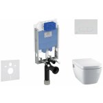 Ideal standard prosys - ensemble pour wc suspendu, wc japonais et abattant teceone, plaque de dclenchement ...