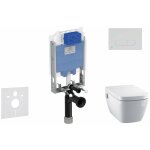 Prosys - ensemble pour wc suspendu, wc japonais et abattant teceone, plaque de dclenchement oleas m1, ...