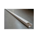 Moulure 25x40mm blanche (au metre) avec couvercle fixation adhesive