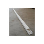 Moulure 40x25mm blanche (au metre) avec couvercle fixation adhesive