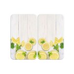 Protection plaque de cuisson 'citrons' en verre trempé wenko pour toute plaques, couvre plaque de cuisson, ... Protection plaque de cuisson 'citrons' en verre trempé wenko pour toute plaques, couvre plaque de cuisson, ...