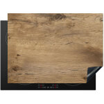 Protection plaque induction bois - marron - aspect bois couvre plaque de cuisson 71x52 cm