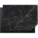 Protection plaque induction marbre - noir - or - gris - texture marbre couvre plaque de cuisson 71x52 ...