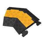 Prot�ge c�bles et tuyaux h45 mm caoutchouc noir / jaune � gauche