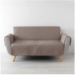 Douceur d'intrieur - protge canap 3 places matelass 279x179 uni lounge noisette