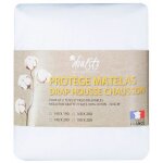 Doulito - protge matelas 140x200 cm lit electrique made in france - coton - blanc