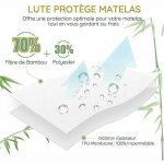 Prot�ge matelas imperm�able 140x190 / 200 cm, fibre de bambou, al�se respirante, hypoallerg�nique, anti ...