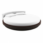 Terre de nuit - protge matelas rond molleton 100% coton bonnet 30 cm diamtre 215 cm