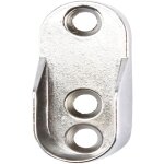 Protenrop - pack 2 supports pour barre de penderie, en acier chrom 30 x15 cm