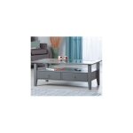 Inter link - table basse 115x60x45 cm en pin massif gris foncé - frejus Inter link - table basse 115x60x45 cm en pin massif gris foncé - frejus