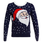 Pull de nol pour homme - s / m - bleu - livraison gratuite