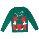 Pull de no�l homme p�re no�l moto rock 2 assortiments - feeric lights & christmas